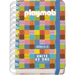 Dohe Playmobil Unite As One Agenda Escolar 25/26 Espiral Wire’o A6 - Dia Pagina - Papel 80g/m2 - 4 Hojas de Pegatinas - Cubierta