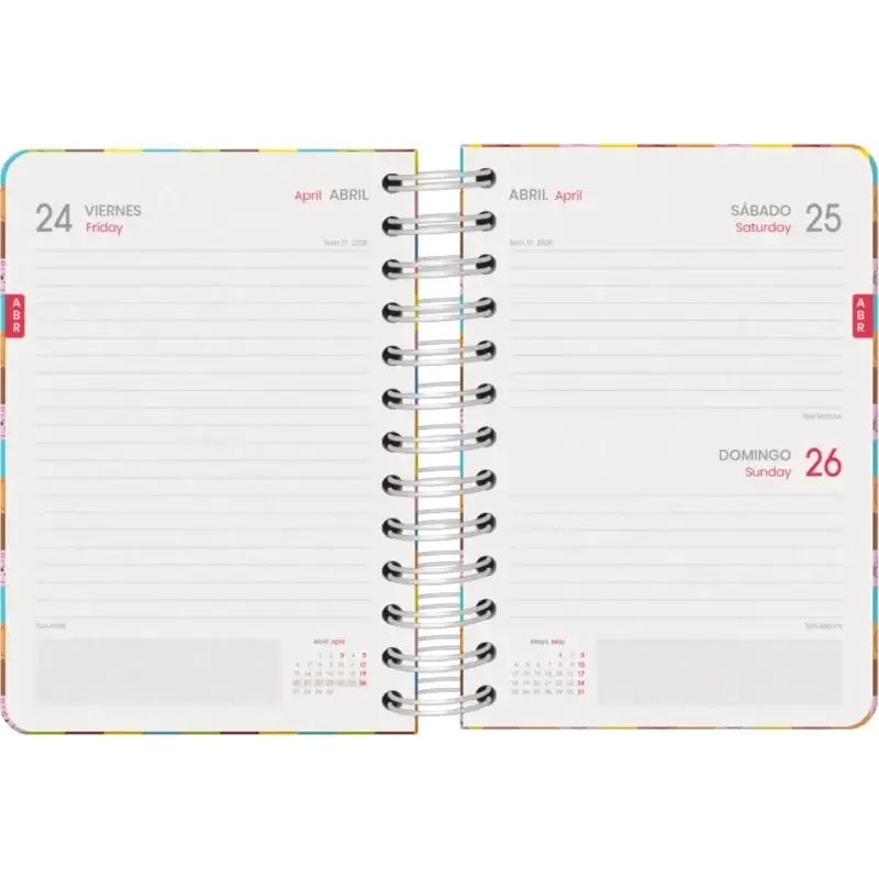 Dohe Playmobil Unite As One Agenda Escolar 25/26 Espiral Wire’o A6 - Dia Pagina - Papel 80g/m2 - 4 Hojas de Pegatinas - Cubierta