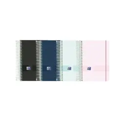 Oxford Live & Go Agenda Escolar 25/26 Espiral Dia Pagina - Tamaño 8º - Tapa de Plastico Opaco - Esquinas Microperforadas - Espac