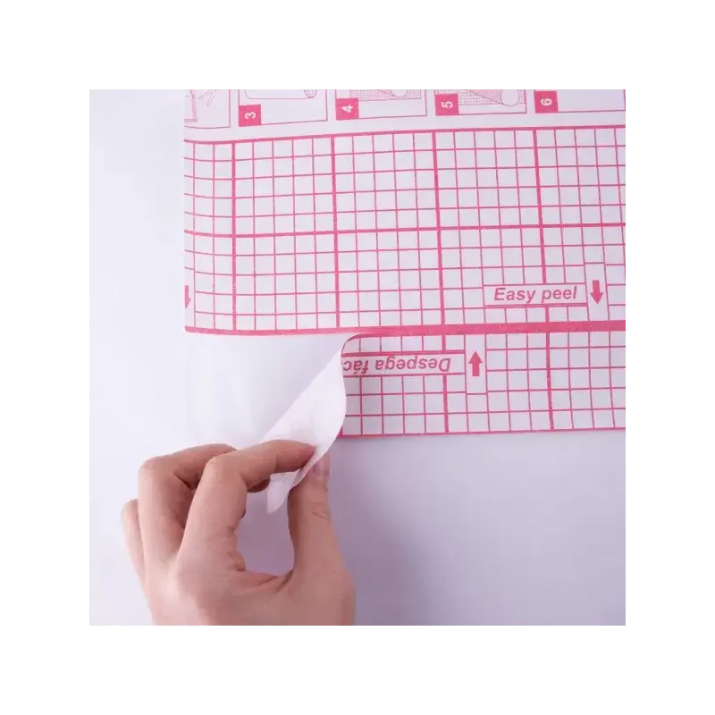 Apli Rollo de Polipropileno Transparente 3x0.50m 50 micras - Adhesivo Reposicionable - Sistema Easy Peel - Cuadricula de Precisi