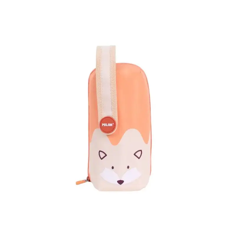 Milan Fun Animals Pack de 4 Estuches con Contenido de Serie - Contenido: Goma de Borrar, 2 Sacapuntas, Lapiz, 1 Boligrafo Sway A