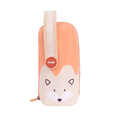 Milan Fun Animals Pack de 4 Estuches con Contenido de Serie - Contenido: Goma de Borrar, 2 Sacapuntas, Lapiz, 1 Boligrafo Sway A