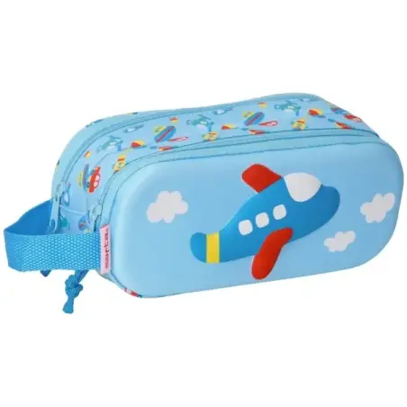 Safta Avion Portatodo - Cremallera - Asa Lateral - Color Azul Claro | Ahorro Imprimiendo