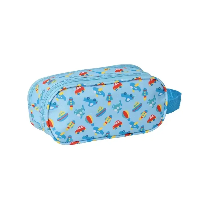 Safta Avion Portatodo - Cremallera - Asa Lateral - Color Azul Claro | Ahorro Imprimiendo