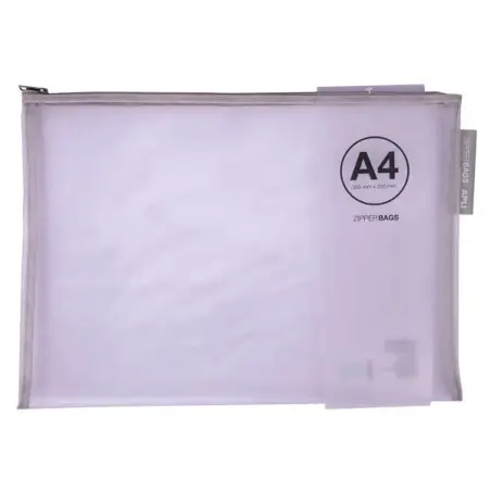 Apli Sobres Porta-Todo Nylon Transpirable A4 - Tacto Agradable, Portatiles, Resistentes y Duraderos - Ideal para Documentos, Equ