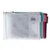 Apli Sobres Porta-Todo Nylon Transpirable A4 - Tacto Agradable, Portatiles, Resistentes y Duraderos - Ideal para Documentos, Equ