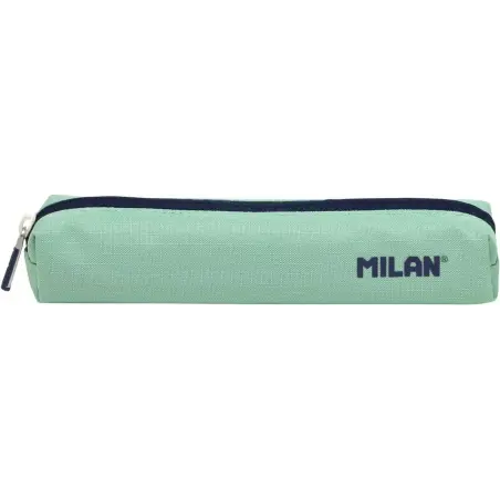 Milan Serie 1918 Estuche Mini Redondo - Tejido Resistente a las Roturas y Rasgaduras - Medidas 20,5x4,5x5cm - Color Verde | Ahor