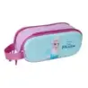 Safta Frozen Estuche Portatodo 3D - 2 Compartimentos - Asa de Mano - 21x8x6cm - Color Rosa/Azul | Ahorro Imprimiendo