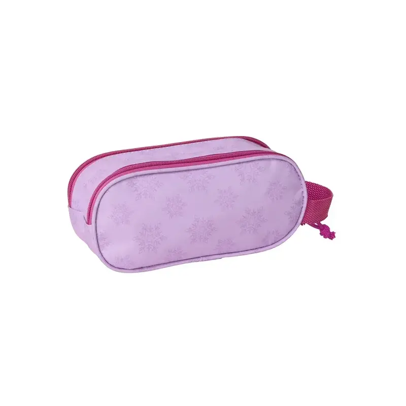 Safta Frozen Estuche Portatodo 3D - 2 Compartimentos - Asa de Mano - 21x8x6cm - Color Rosa/Azul | Ahorro Imprimiendo