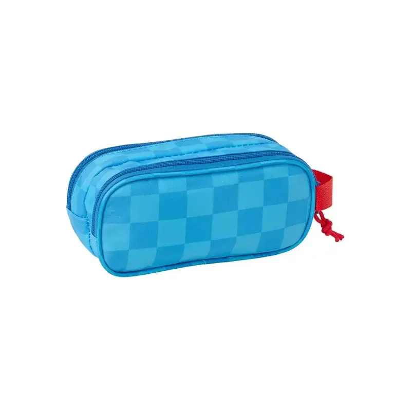 Safta Mickey Mouse Estuche Portatodo 3D de 1L - 2 Compartimentos - Cierre de Cremallera - Asa de Mano - 21x8x6cm - Color Rojo y