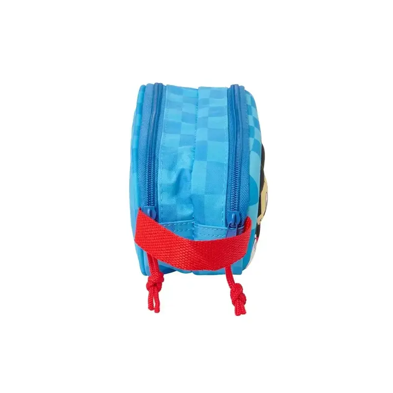 Safta Mickey Mouse Estuche Portatodo 3D de 1L - 2 Compartimentos - Cierre de Cremallera - Asa de Mano - 21x8x6cm - Color Rojo y