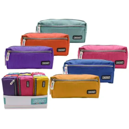 Ingraf Mediterraneo Portatodo Plano - Diseño Elegante - Material Resistente - Cierre Seguro - Ideal para Viajes y Uso Diario - C