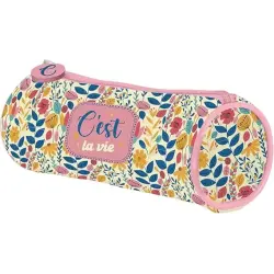 Dohe C`est la Vie Portatodo Simple Redondo - Cierre con Cremallera y Tirador de Goma | Ahorro Imprimiendo