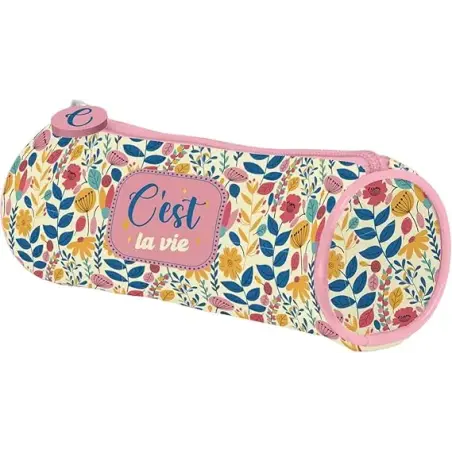 Dohe C`est la Vie Portatodo Simple Redondo - Cierre con Cremallera y Tirador de Goma | Ahorro Imprimiendo