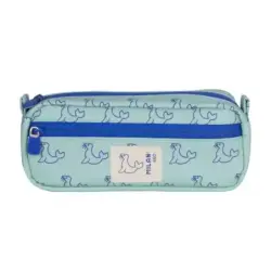 Milan Coleccion 460 Portatodo Rectangular - 2 Compartimentos con Cremallera - Color Verde/Azul | Ahorro Imprimiendo