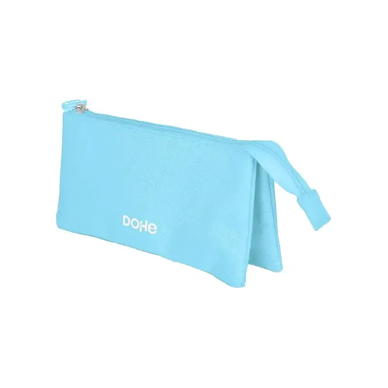 Dohe Serenity Portatodo Triple - Cierre Doble con Cremallera y Tirador de Goma - Color Azul | Ahorro Imprimiendo