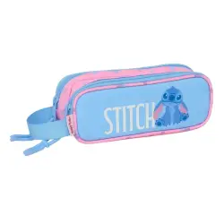 Safta Stitch Bright Portatodo - Cremallera - Asa Lateral - 1L - 210x60x80mm - Color Azul | Ahorro Imprimiendo
