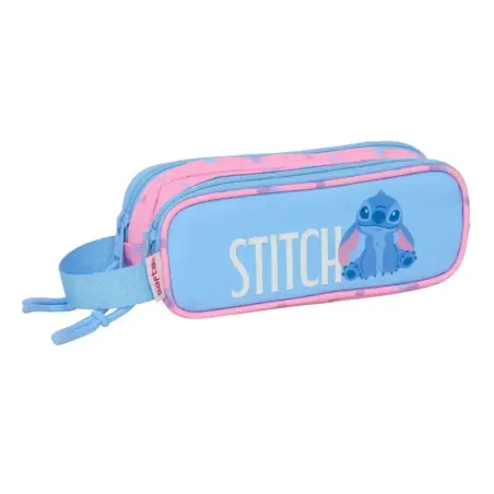 Safta Stitch Bright Portatodo - Cremallera - Asa Lateral - 1L - 210x60x80mm - Color Azul | Ahorro Imprimiendo