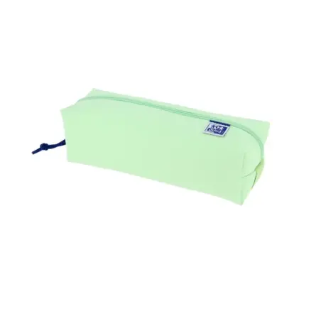Oxford Live & Go Estuche Cuadrado Grande - Material Acolchado - Goma Elastica para unirlo al Cuaderno - Color Verde | Ahorro Imp