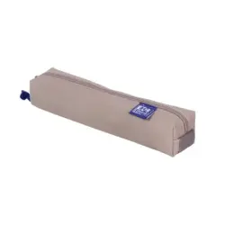 Oxford Kangoo & You Estuche Cuadrado Pequeño - Fabricados en Napa - Goma Elastica para unirlo al Cuaderno - Color Gris Piedra |