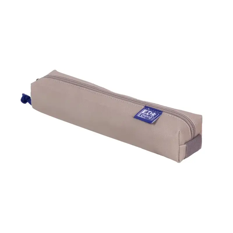 Oxford Kangoo & You Estuche Cuadrado Pequeño - Fabricados en Napa - Goma Elastica para unirlo al Cuaderno - Color Gris Piedra |