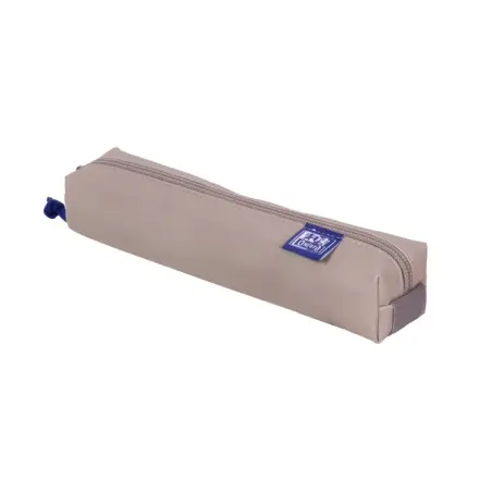 Oxford Kangoo & You Estuche Cuadrado Pequeño - Fabricados en Napa - Goma Elastica para unirlo al Cuaderno - Color Gris Piedra |