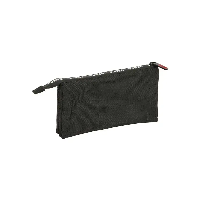Safta F.C.Barcelona Portatodo - 3 Compartimentos con Cremalleras - Bolsillo Interior - 0.6L - 220x30x120mm - Color Negro | Ahorr
