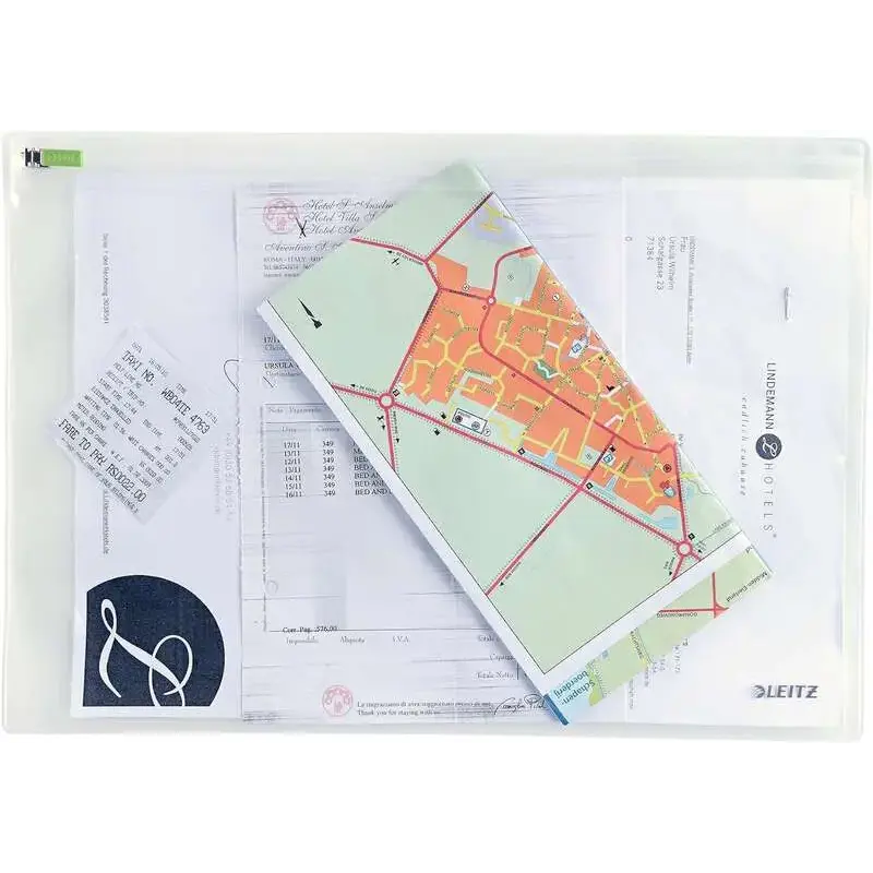 Leitz Traveller Pack de 2 Fundas Multiusos Transparentes - Tamaño 230x1x330mm - Cierre de Cremallera | Ahorro Imprimiendo