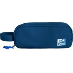 Oxford B-Smart Estuche Portatodo - 3 Compartimentos - Asa Lateral - Fabricado en Material Reciclado - Color Azul | Ahorro Imprim