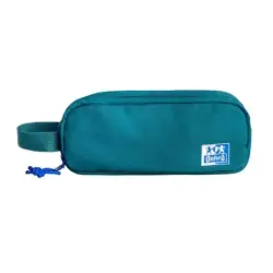 Oxford B-Smart Estuche Portatodo - 3 Compartimentos - Asa Lateral - Fabricado en Material Reciclado - Color Aqua | Ahorro Imprim
