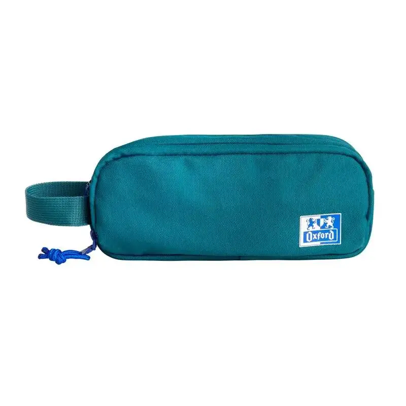 Oxford B-Smart Estuche Portatodo - 3 Compartimentos - Asa Lateral - Fabricado en Material Reciclado - Color Aqua | Ahorro Imprim