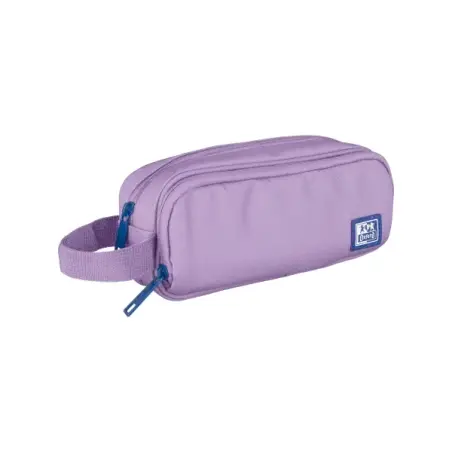 Oxford B-Smart Estuche Portatodo - 3 Compartimentos - Asa Lateral - Fabricado en Material Reciclado - Color Lavanda | Ahorro Imp