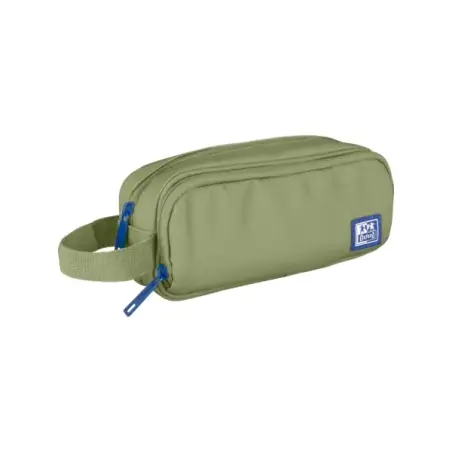 Oxford B-Smart Estuche Portatodo - 3 Compartimentos - Asa Lateral - Fabricado en Material Reciclado - Color Verde Safari | Ahorr