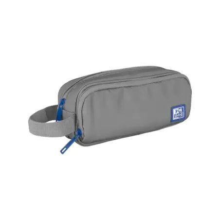 Oxford B-Smart Estuche Portatodo - 3 Compartimentos - Asa Lateral - Fabricado en Material Reciclado - Color Gris | Ahorro Imprim