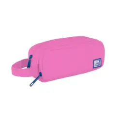 Oxford B-Smart Estuche Portatodo - 3 Compartimentos - Asa Lateral - Fabricado en Material Reciclado - Color Rosa | Ahorro Imprim