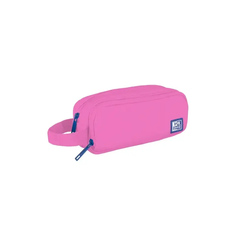 Oxford B-Smart Estuche Portatodo - 3 Compartimentos - Asa Lateral - Fabricado en Material Reciclado - Color Rosa | Ahorro Imprim