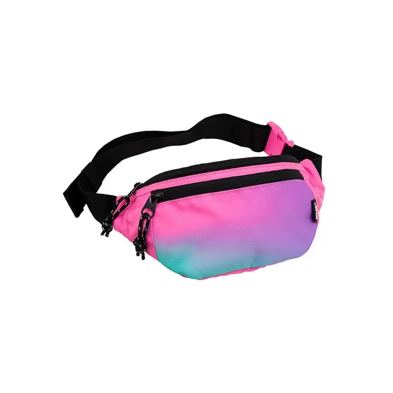 Milan Sunset Bolsa de Cintura - Ajustable - Cremallera con Tirador - 3 Bolsillos - Multicolor | Ahorro Imprimiendo