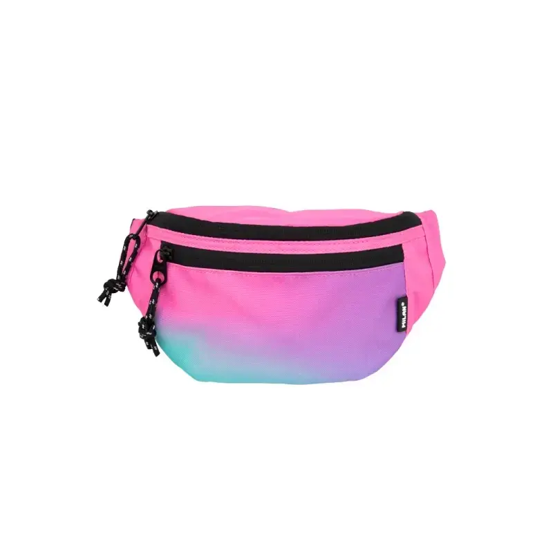 Milan Sunset Bolsa de Cintura - Ajustable - Cremallera con Tirador - 3 Bolsillos - Multicolor | Ahorro Imprimiendo