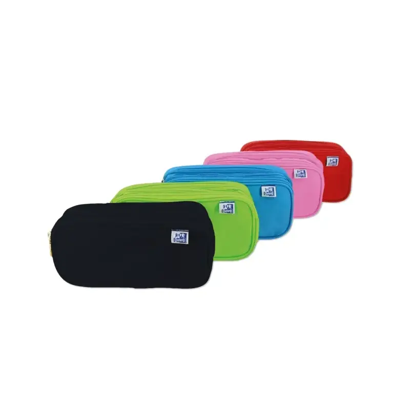 Oxford Kangoo Kids Estuche Triple - 3 Cremalleras - Poliester Resistente - Tamaño Compacto de 22.5x11x7cm - Colores Surtidos | A