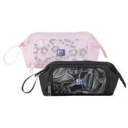 Oxford Dream Tech Estuche Portatodo Gran Capacidad - Apertura Total - Goma Kangoo Acoplable a Cuadernos y Carpetas - Asa de Tran