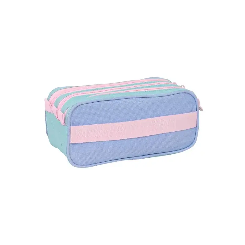 Safta Munich Mellow Portatodo - 3 Compartimentos con Cremalleras - Bolsillo Frontal - Cinta Adaptable - 1.72L - 215x80x100mm - C