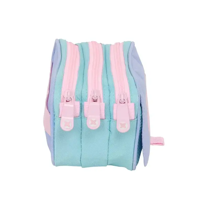 Safta Munich Mellow Portatodo - 3 Compartimentos con Cremalleras - Bolsillo Frontal - Cinta Adaptable - 1.72L - 215x80x100mm - C