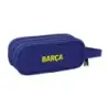 Safta F.C.Barcelona Estuche Portatodo de 1.25L - 3 Compartimentos - Asa de Mano - Cierre de Cremallera - 21x8.5x7cm - Color Rojo