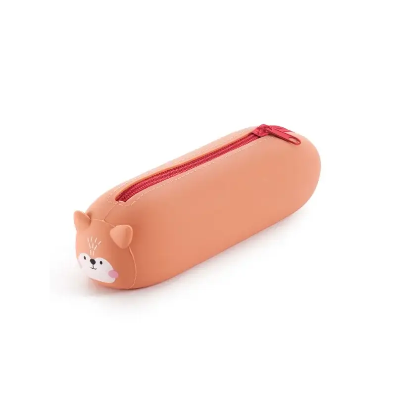 Miquel Rius Back2Fun Animales Cute Expositor con 12 Portatodos de Silicona - 4 de cada Modelo de Animal - Cierre con Cremallera