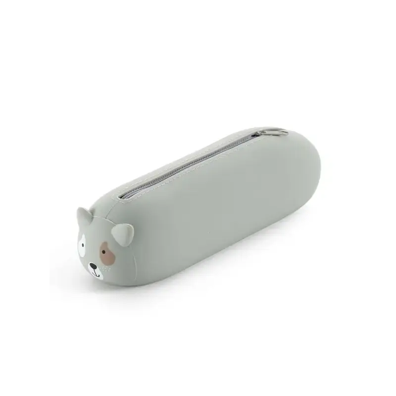 Miquel Rius Back2Fun Animales Cute Expositor con 12 Portatodos de Silicona - 4 de cada Modelo de Animal - Cierre con Cremallera