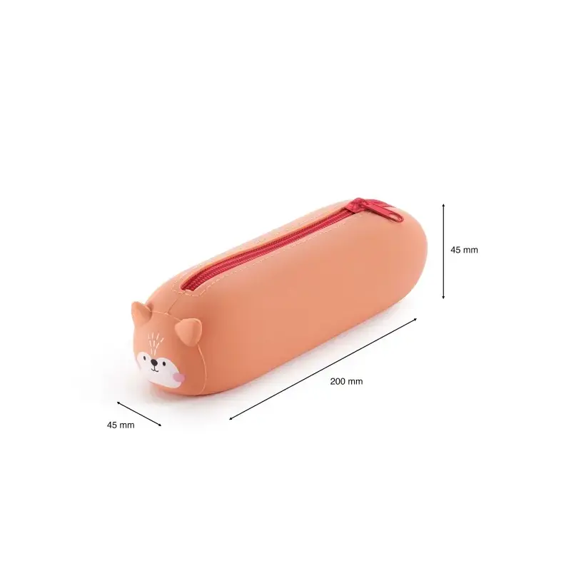 Miquel Rius Back2Fun Animales Cute Expositor con 12 Portatodos de Silicona - 4 de cada Modelo de Animal - Cierre con Cremallera