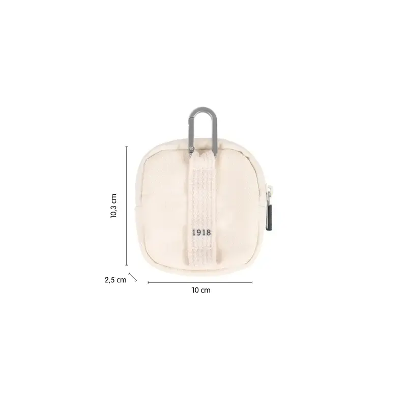 Milan Coleccion 430 Monedero Pequeño - Tamaño Monedero 10,3x10x2,5cm - Cierre de Cremallera - Mosqueton de Aluminio - Color Beig