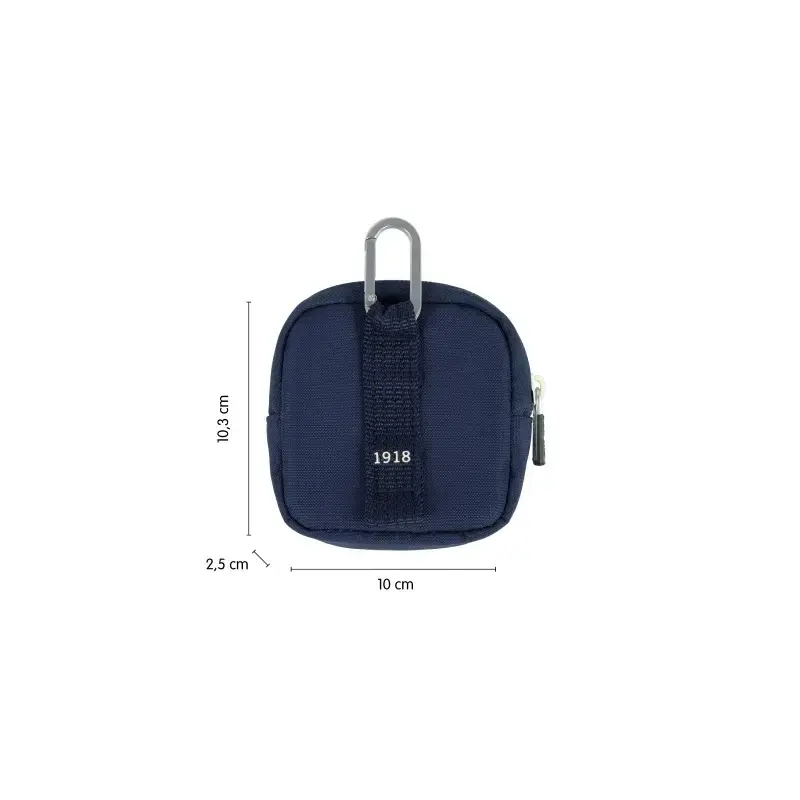 Milan Coleccion 430 Monedero Pequeño - Tamaño Monedero 10,3x10x2,5cm - Cierre de Cremallera - Mosqueton de Aluminio - Color Azul