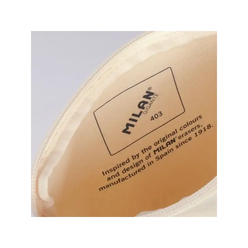 Milan Serie 1918 Gigante 403 Bolsa de Mano - Tamaño 26,5x22x3cm - Cierre de Cremallera - 100% Algodon - Color Beige | Ahorro Imp