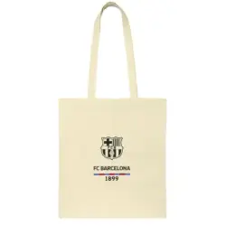 Safta F.C.Barcelona Tote Bag Bolsa de Tela - 38x42cm - Color Blanco | Ahorro Imprimiendo